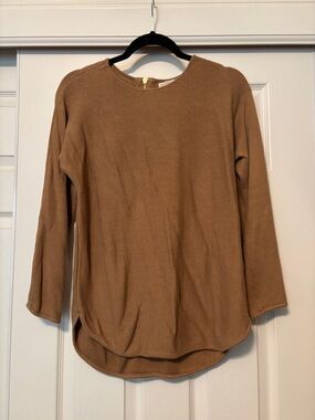 Michael Kors Camel Brown Long Sleeve Knit Top